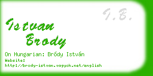 istvan brody business card